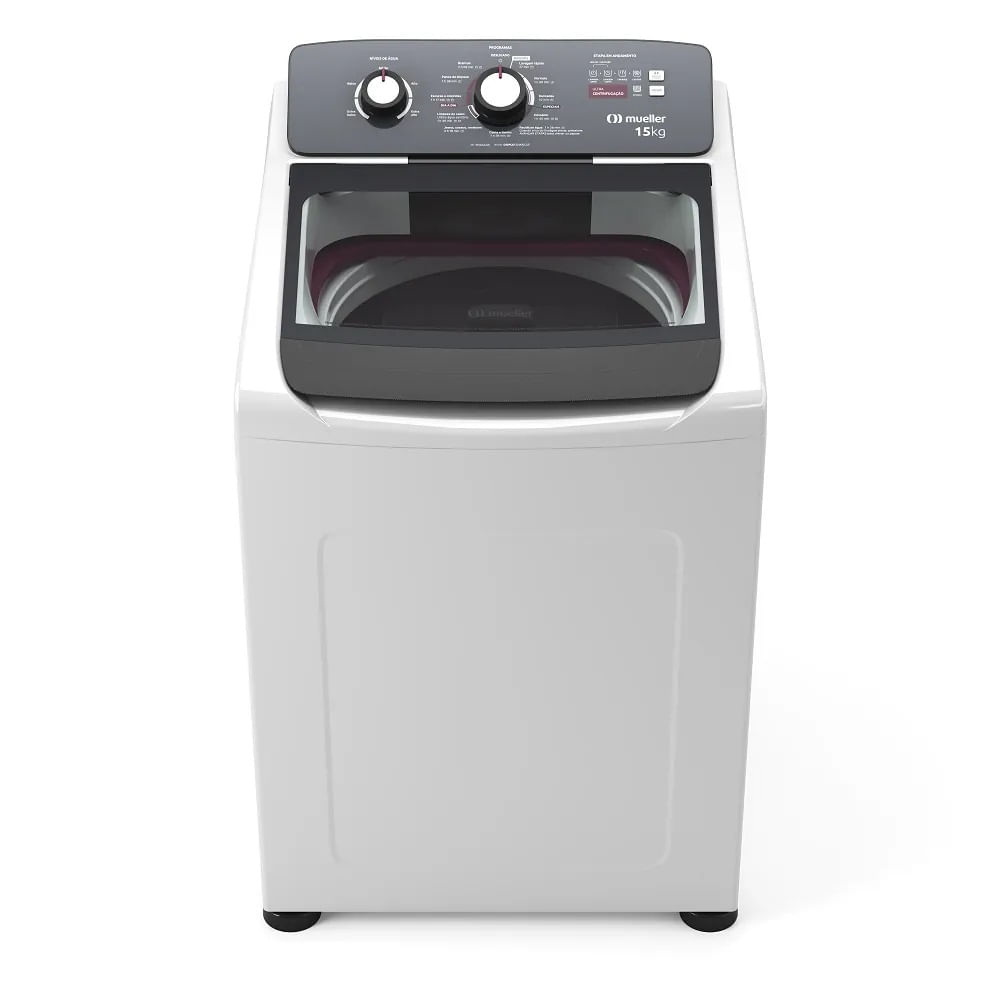 Lavadora de Roupa Automática Mueller 15Kg Ultracentrifugação e Ciclo Rápido Branca MLA15 – 127 Volts - Imagem 3
